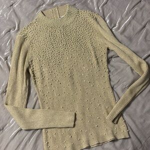 Vintage beaded silk and lurex sweater